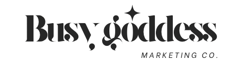 Busy Goddess Marketing Logo Black